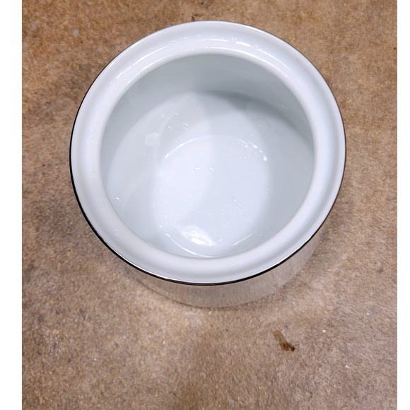 Noritake Pilgrim Sugar Bowl with Lid Silver Trim White Porcelain Japan 6981 - Picture 3 of 5